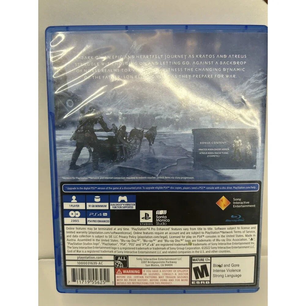 God of War Ragnarok Sony Playstation 4 PS4 Video Game